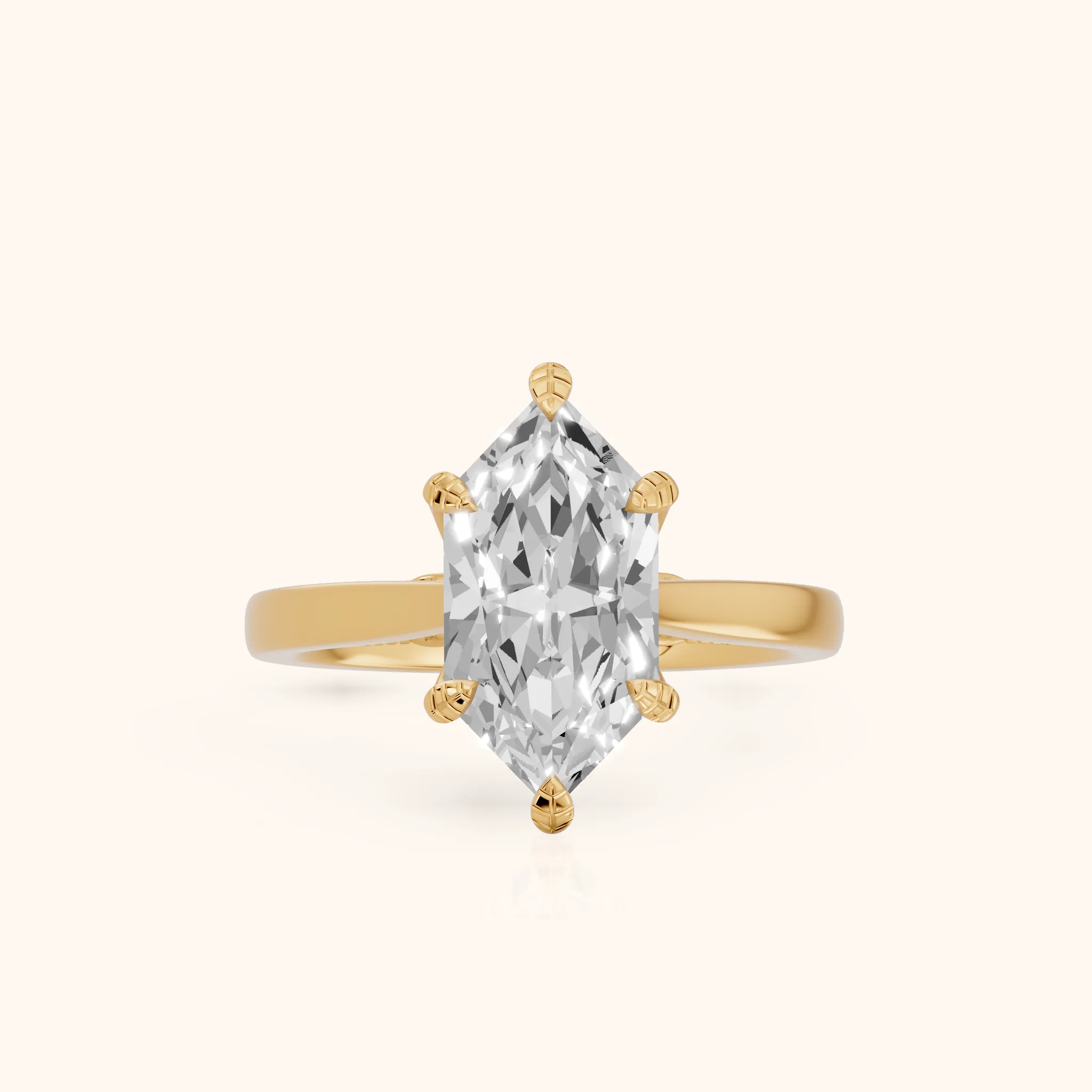 Aubrey Filigree Hidden Halo Dutch Marquise Diamond Engagement Ring in Yellow Gold — view 1