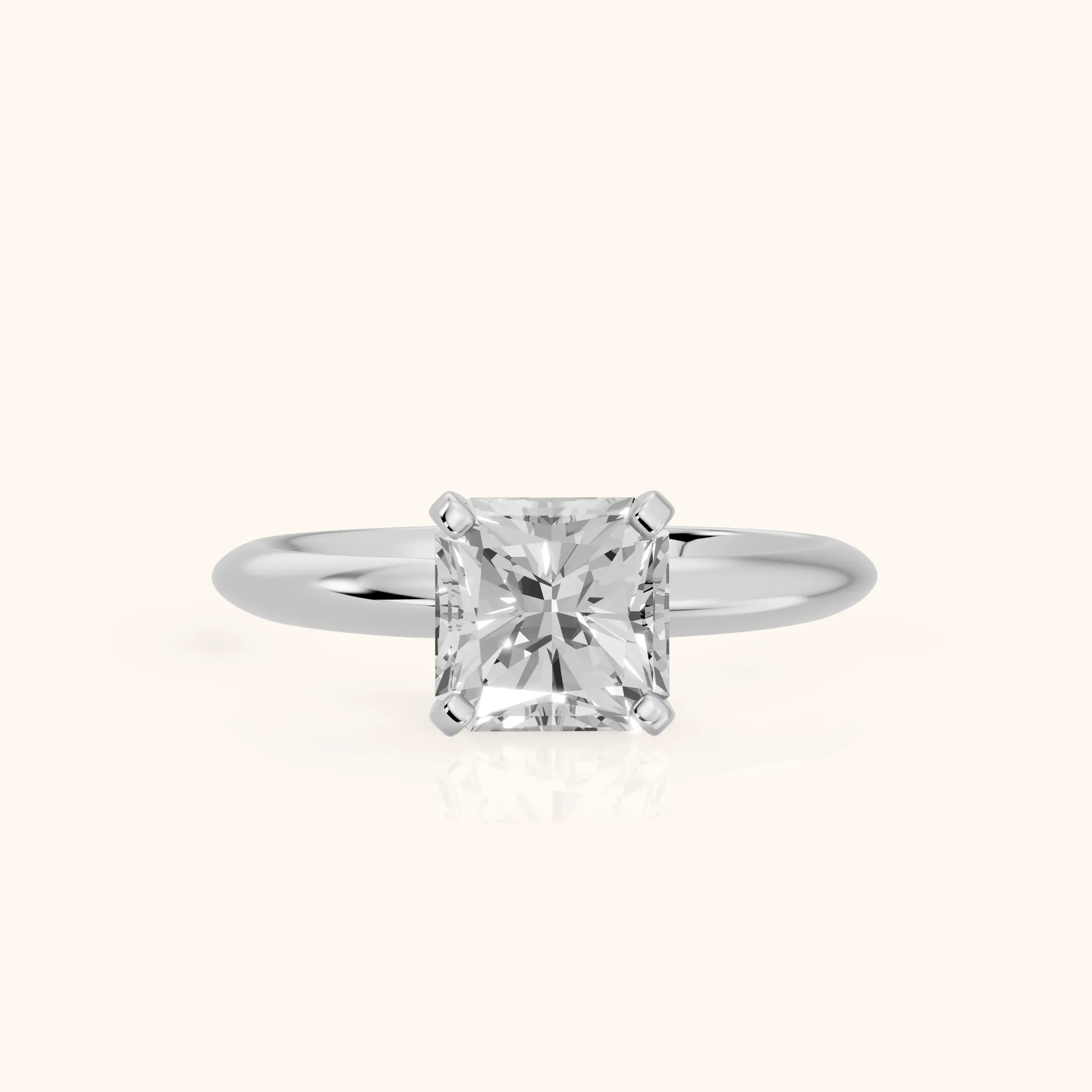 Wren Solitaire Radiant Diamond Ring in Platinum — view 1
