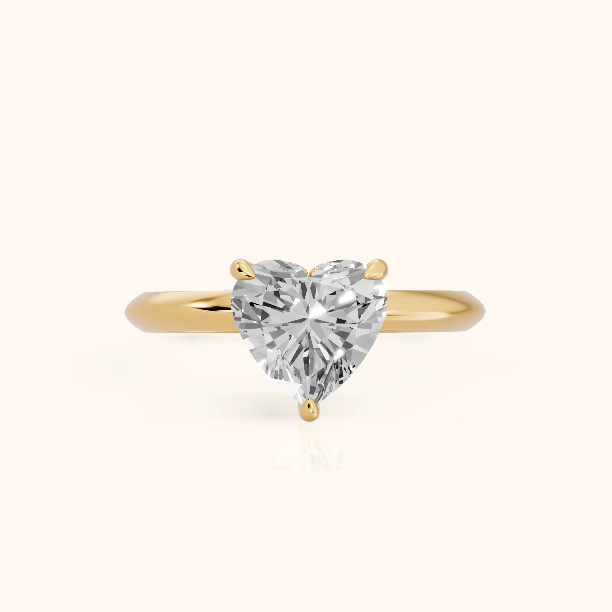 Amaya Hidden Halo Heart Diamond Ring in Yellow Gold — view 1