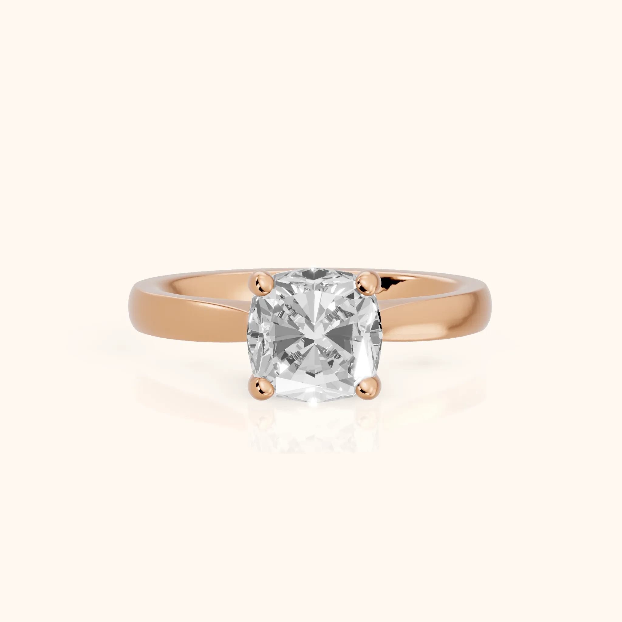 Sofia Cathedral Cushion Diamond Engagement Ring in Rose Gold — view 1