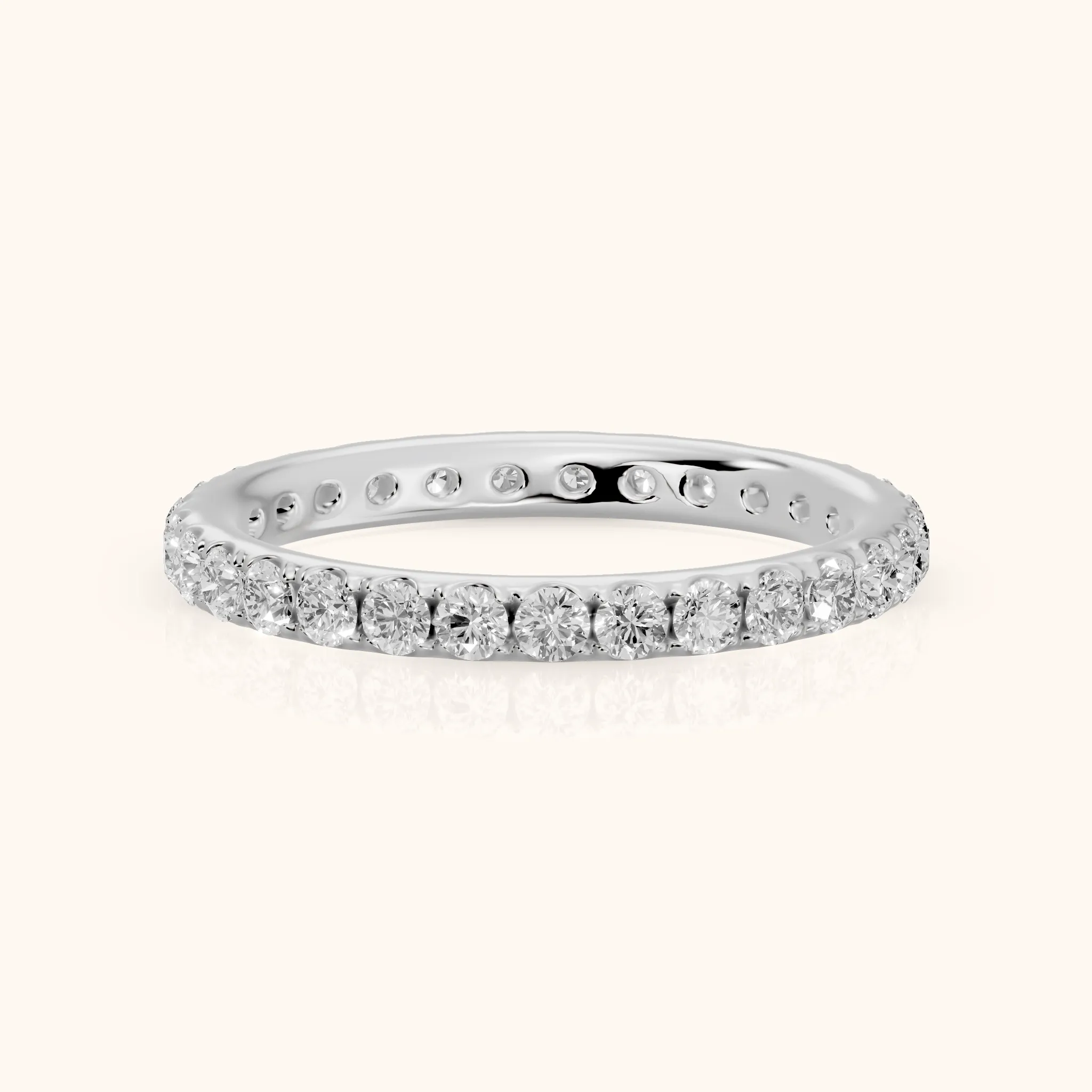 Zora Micropavé Round Diamond Eternity Band in Silver — view 1