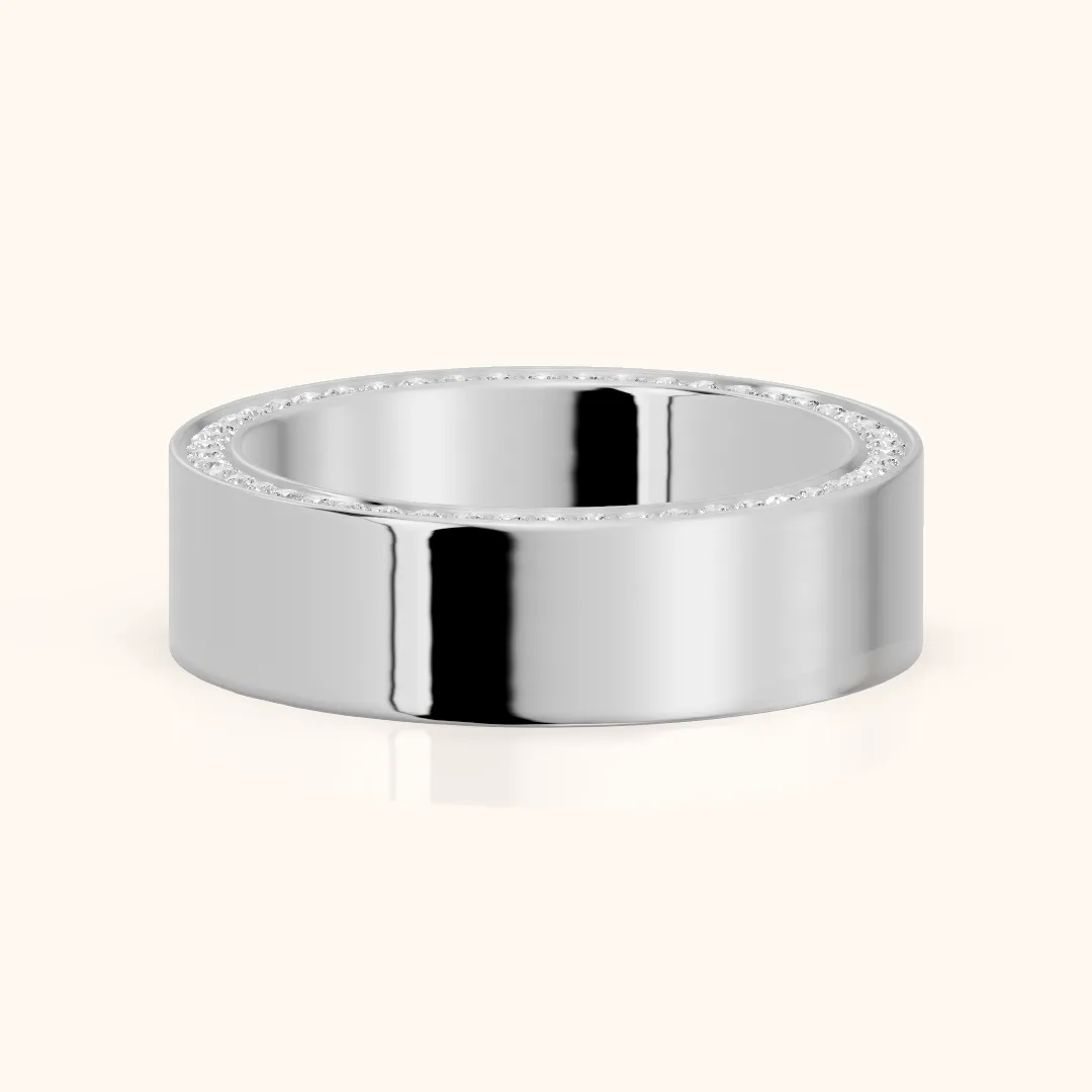 Raya Micropavé Round Diamond Eternity Band in Silver — view 2