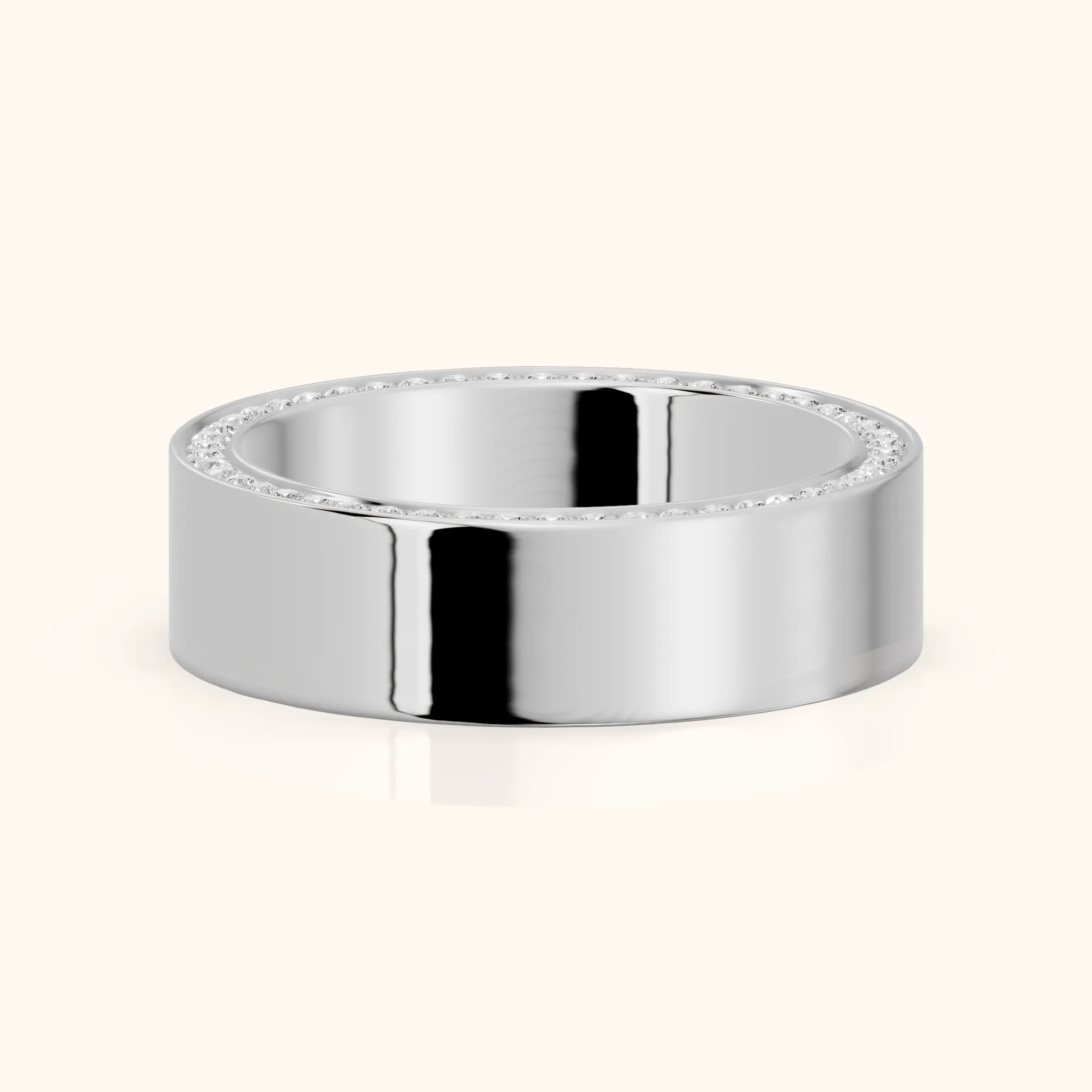 Raya Micropavé Round Diamond Eternity Band in Silver — view 1